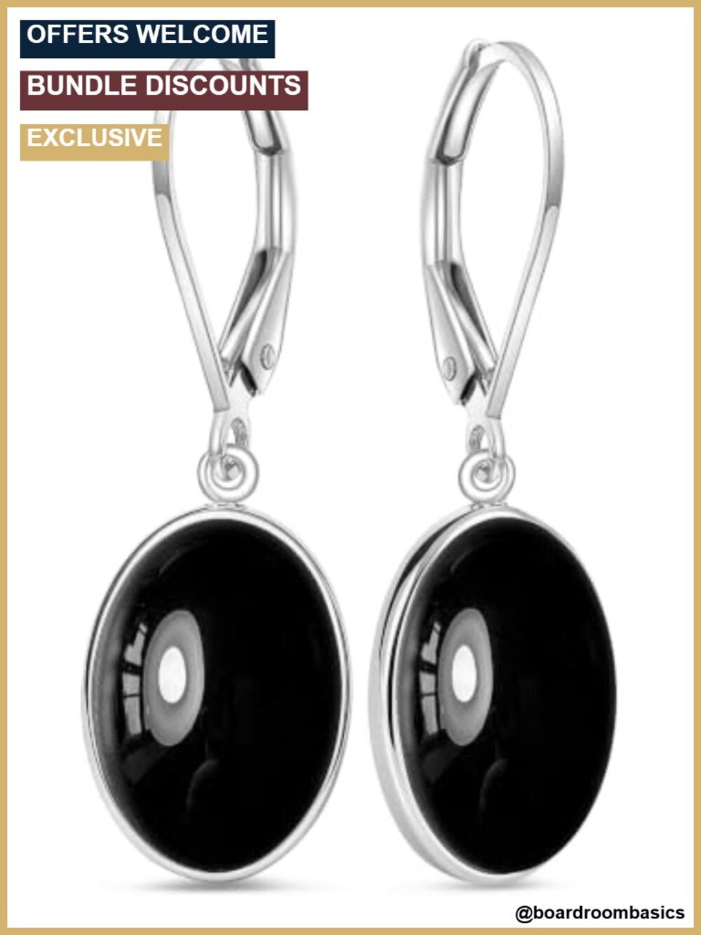 Natural Quartz Oval Gemstone Drop Dangle Earrings Platinum Plated Stainless